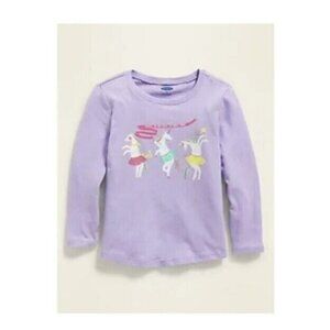 Toddler Girl Dance To The Beat Of Your Heart Lilac Long Sleeve Tee Size 2T